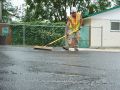 A sealant is applied to the whole driveway to prevent deterioration